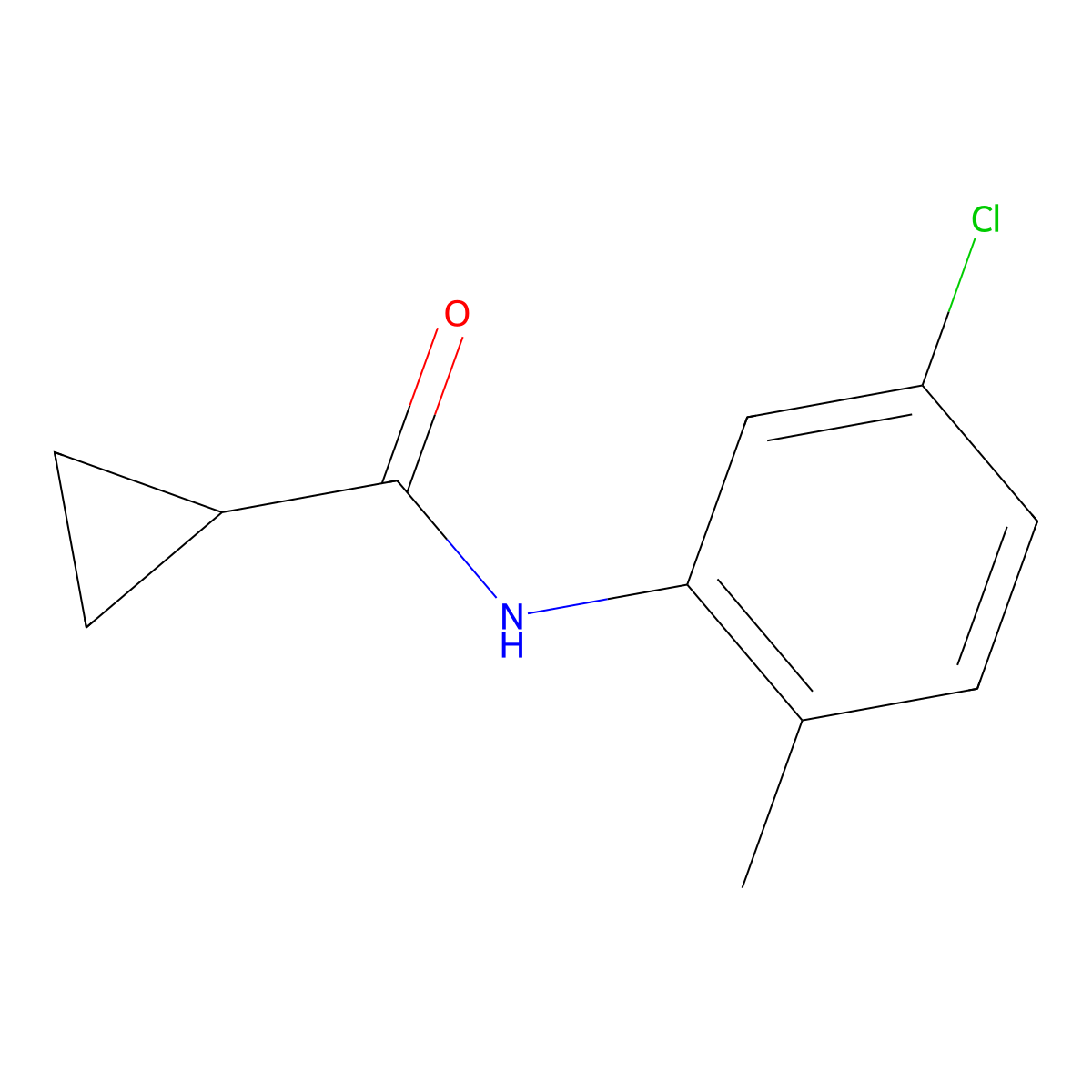 5'-Chloro-2'-methyl-1-cyclopropanecarboxanilide molecular structure, CAS 16030-71-0