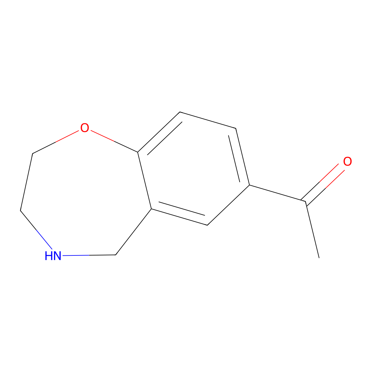 1-(2,3,4,5-Tetrahydro-1,4-benzoxazepin-7-yl)ethanone molecular structure, CAS 160300-37-8