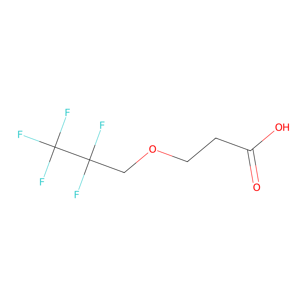 3-(2,2,3,3,3-Pentafluoropropoxy)propanoic acid molecular structure, CAS 1603018-94-5