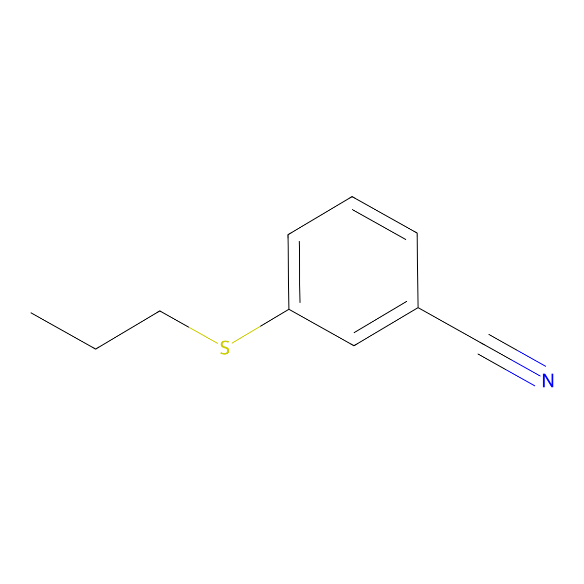 3-(Propylthio)benZonitrile molecular structure, CAS 1603026-03-4