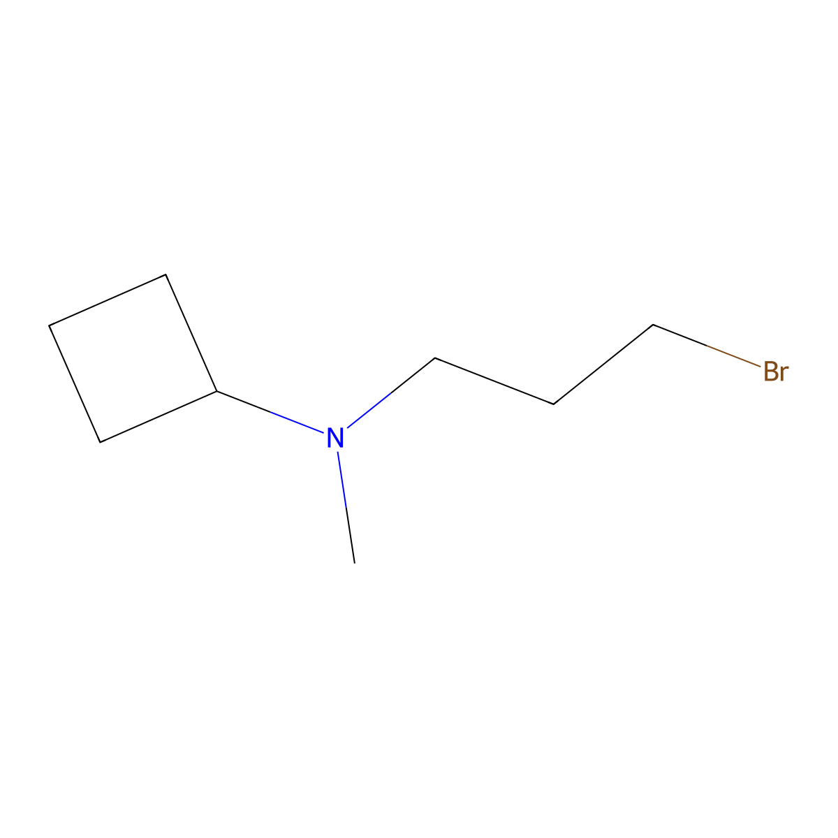 N-(3-bromopropyl)-N-methylcyclobutanamine molecular structure, CAS 1603038-96-5