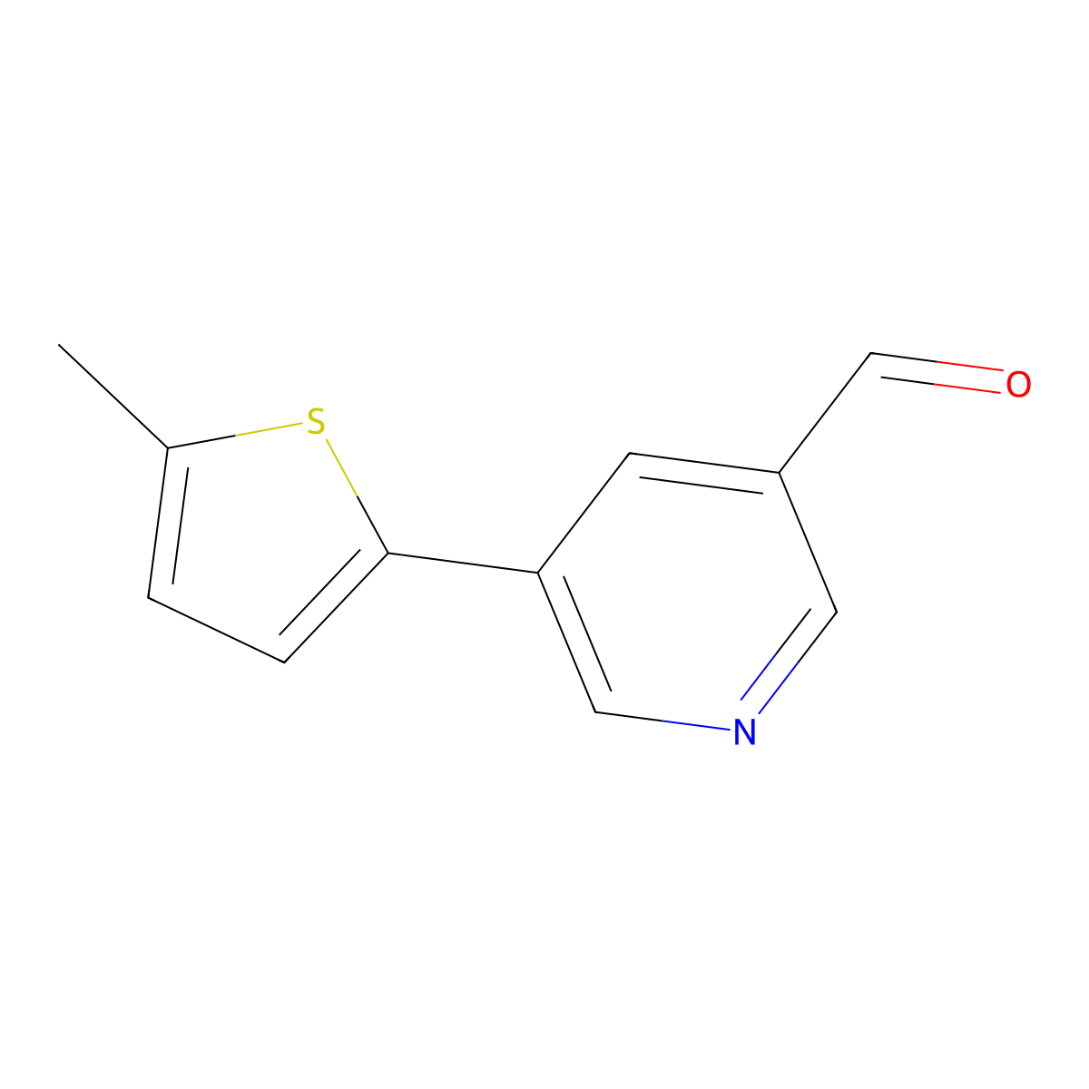 5-(5-Methylthiophen-2-yl)pyridine-3-carbaldehyde molecular structure, CAS 1603039-78-6