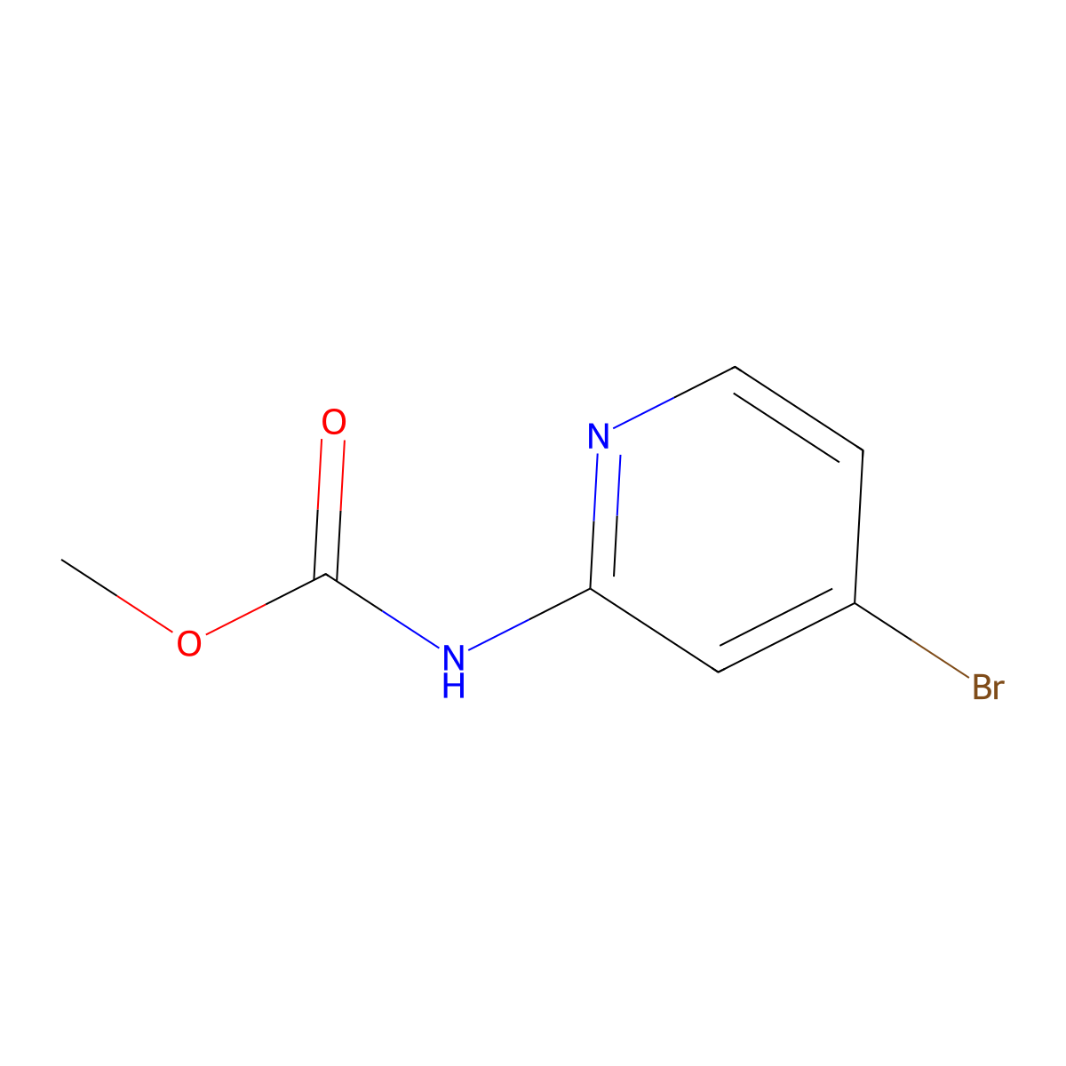 Methyl (4-bromopyridin-2-yl)carbamate molecular structure, CAS 1603045-61-9