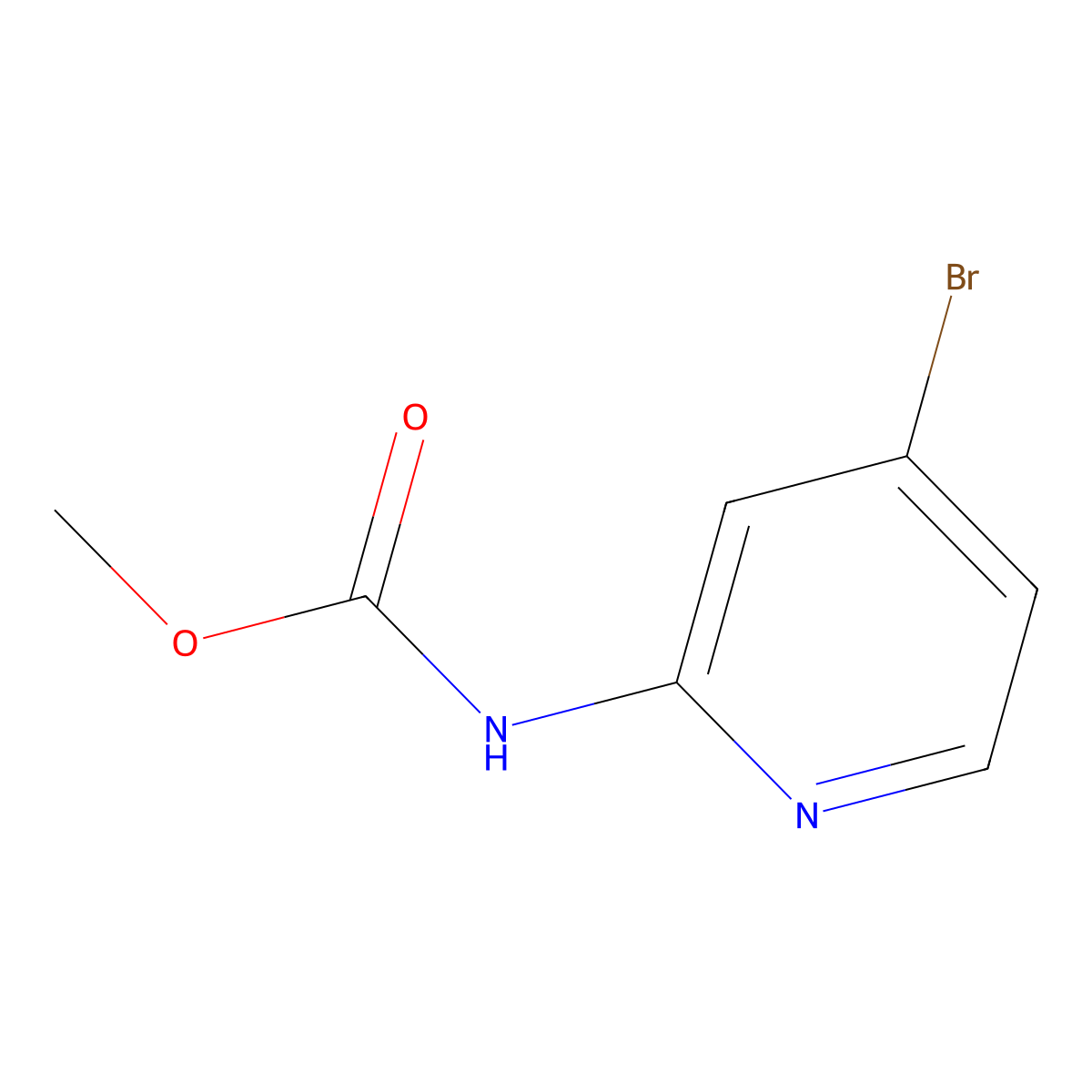 Methyl (4-bromopyridin-2-yl)carbamate molecular structure, CAS 1603045-61-9