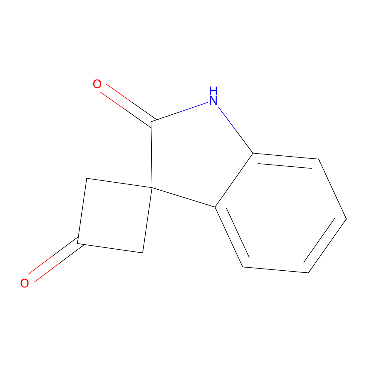 1',2'-Dihydrospiro(cyclobutane-1,3'-indole)-2',3-dione molecular structure, CAS 1603068-17-2