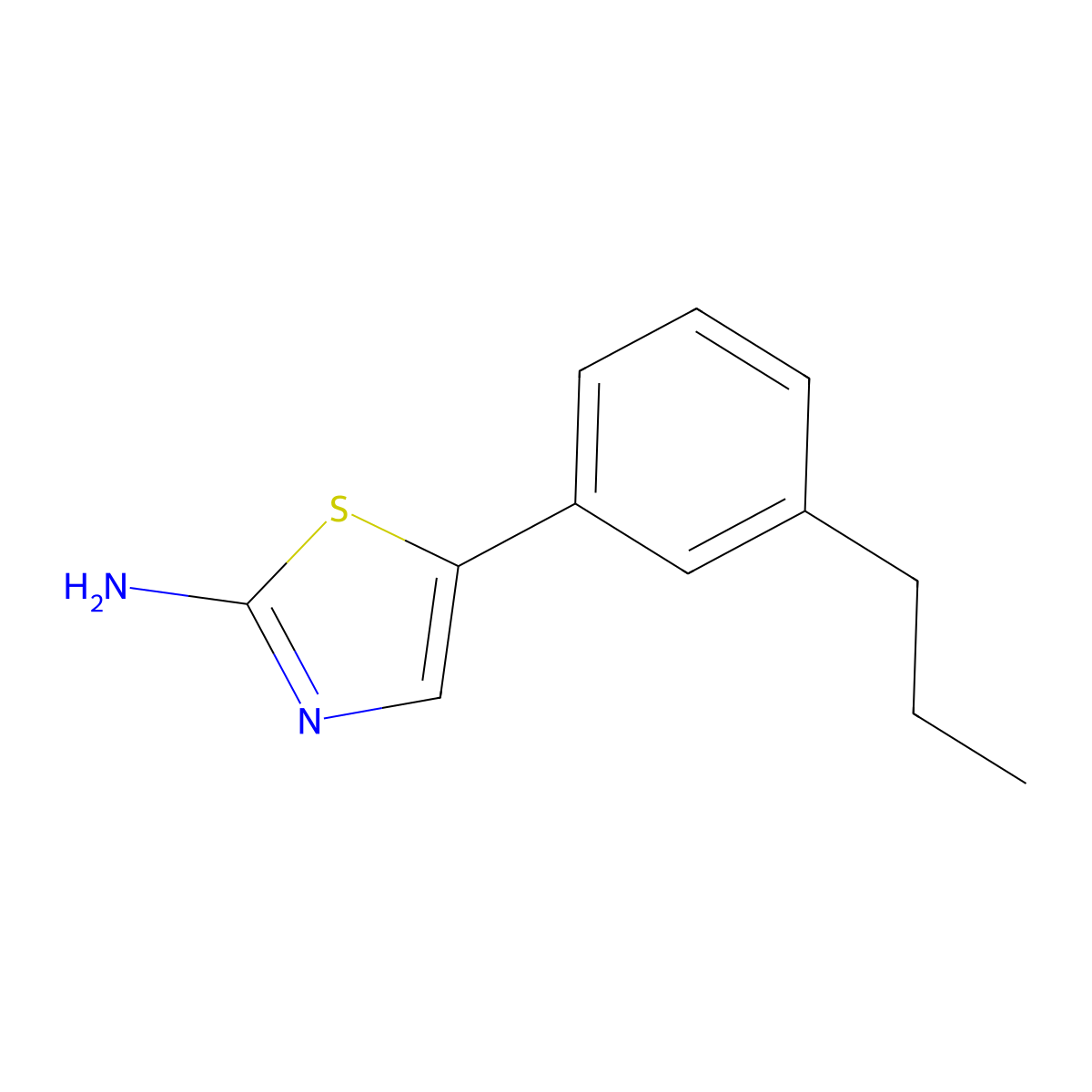 5-(3-Propylphenyl)thiazol-2-amine molecular structure, CAS 1603080-82-5