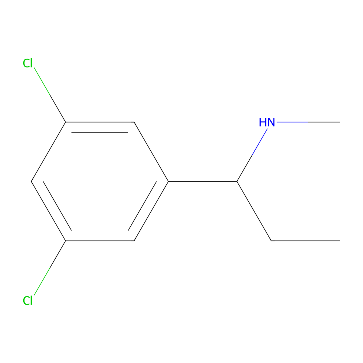 [1-(3,5-Dichlorophenyl)propyl](methyl)amine molecular structure, CAS 1603090-14-7