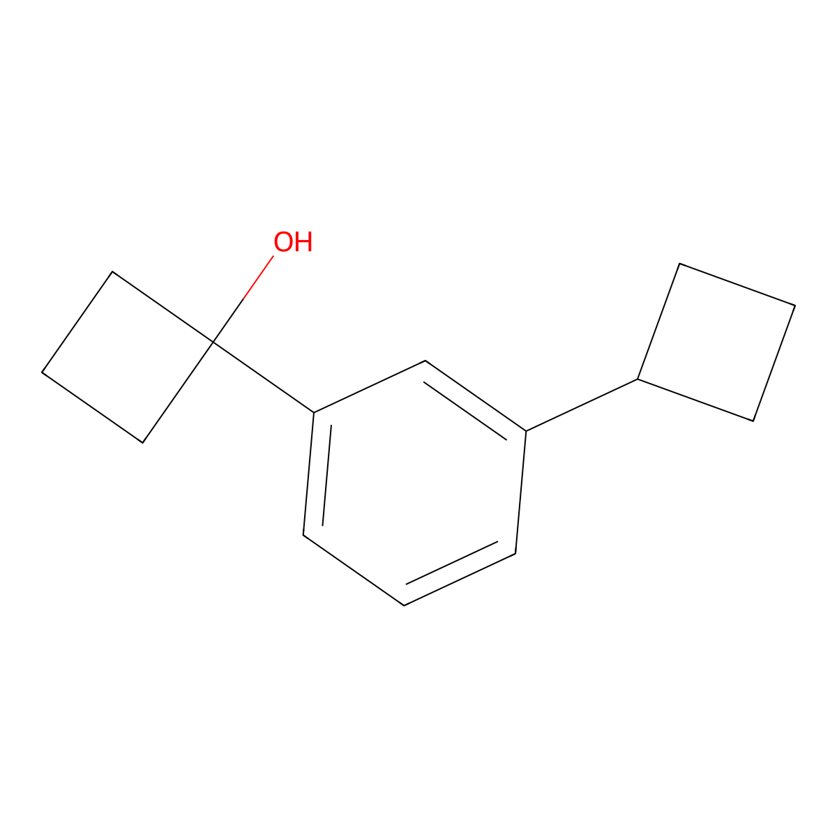 1-(3-Cyclobutylphenyl)cyclobutanol molecular structure, CAS 1603094-81-0
