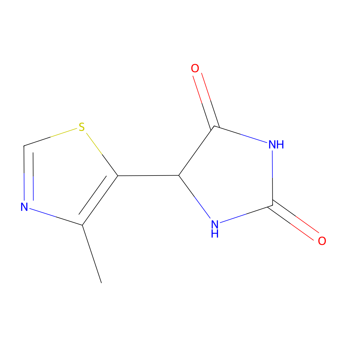 5-(4-Methyl-1,3-thiazol-5-yl)imidazolidine-2,4-dione molecular structure, CAS 1603098-65-2