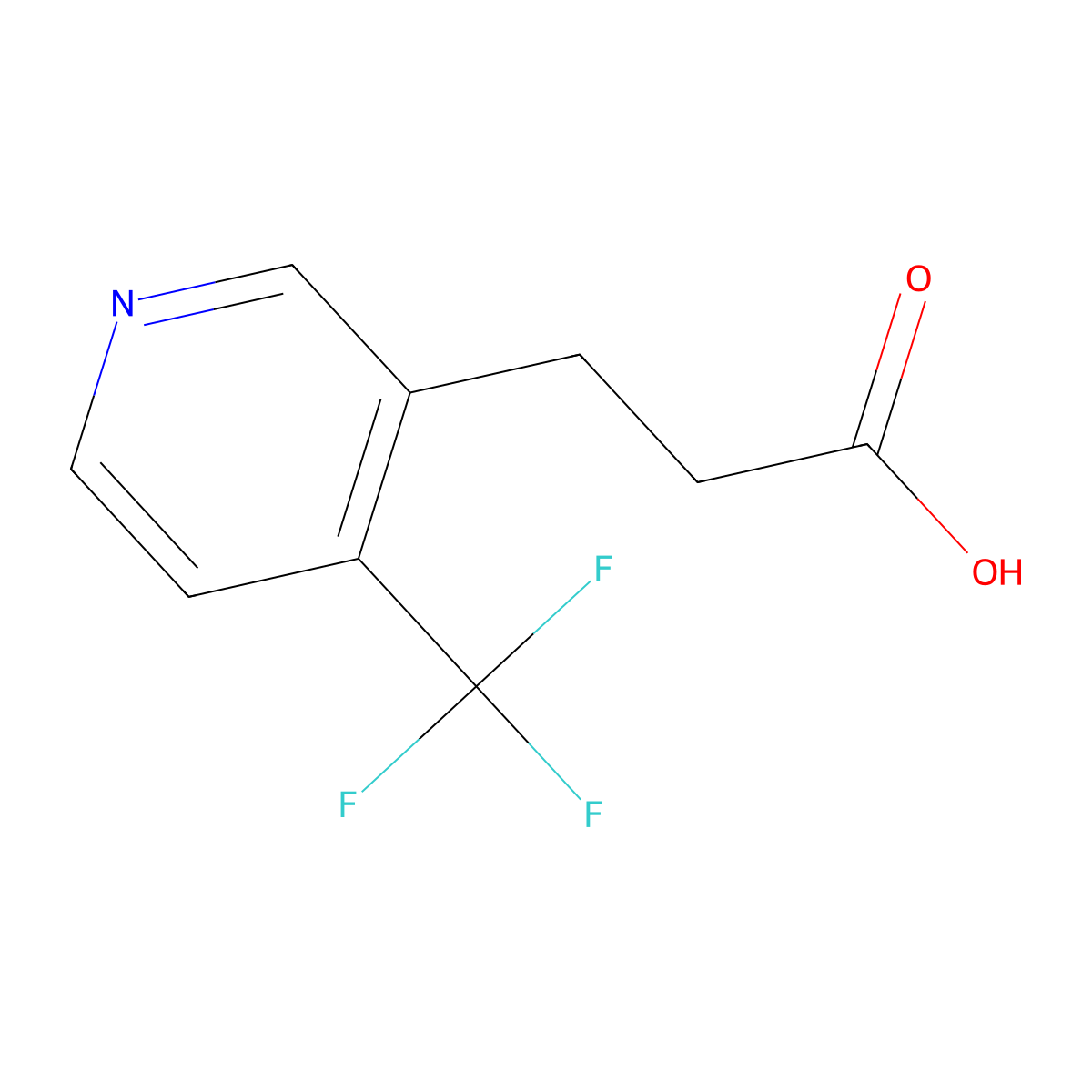 3-(4-(Trifluoromethyl)pyridin-3-YL)propanoic acid molecular structure, CAS 1603111-54-1