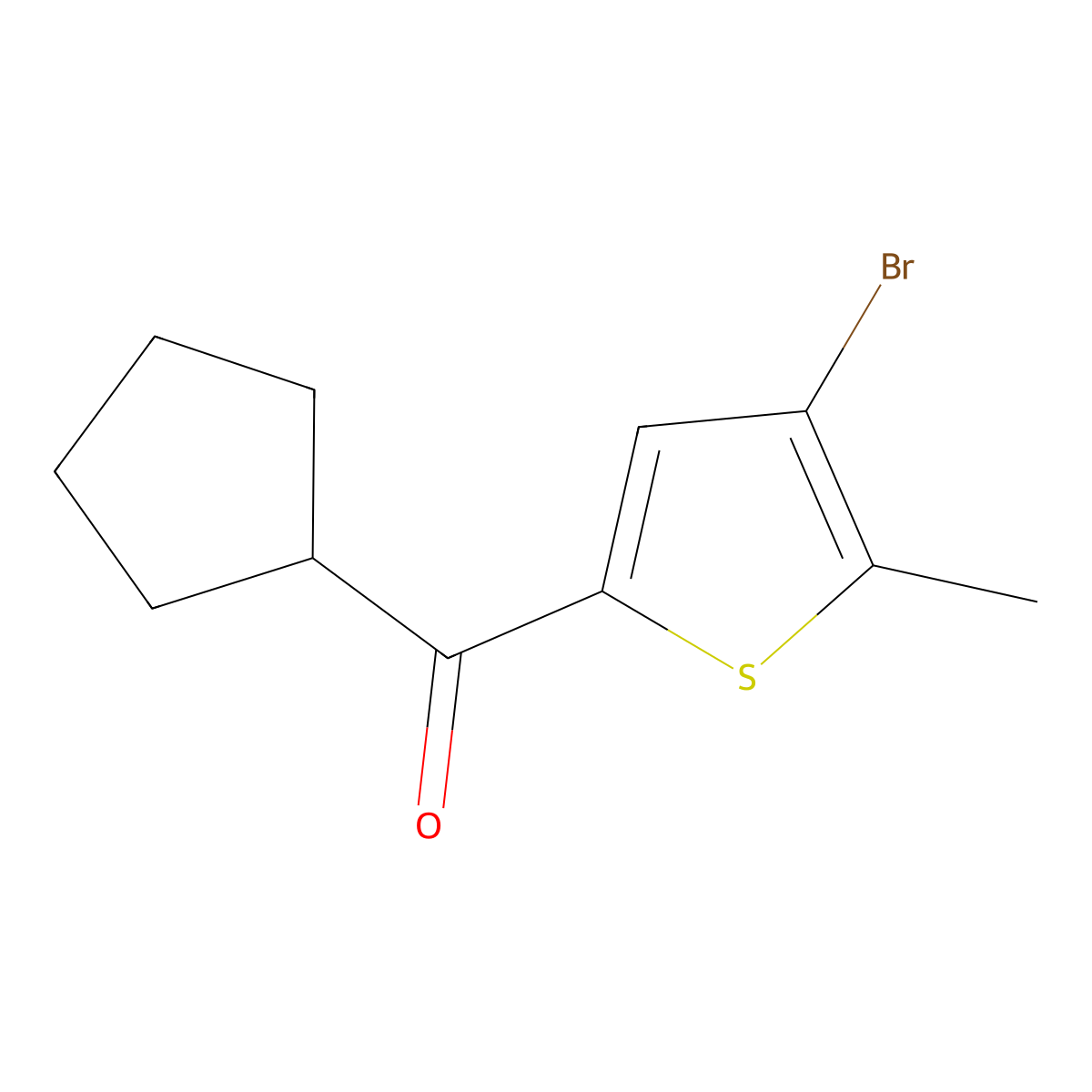 (4-Bromo-5-methyl-2-thienyl)cyclopentylmethanone molecular structure, CAS 1603113-91-2