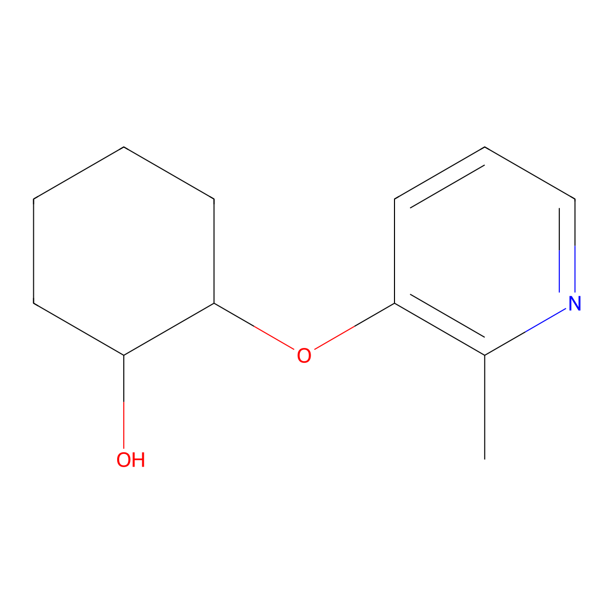 (1S,2S)-2-[(2-methylpyridin-3-yl)oxy]cyclohexan-1-ol molecular structure, CAS 1603119-64-7