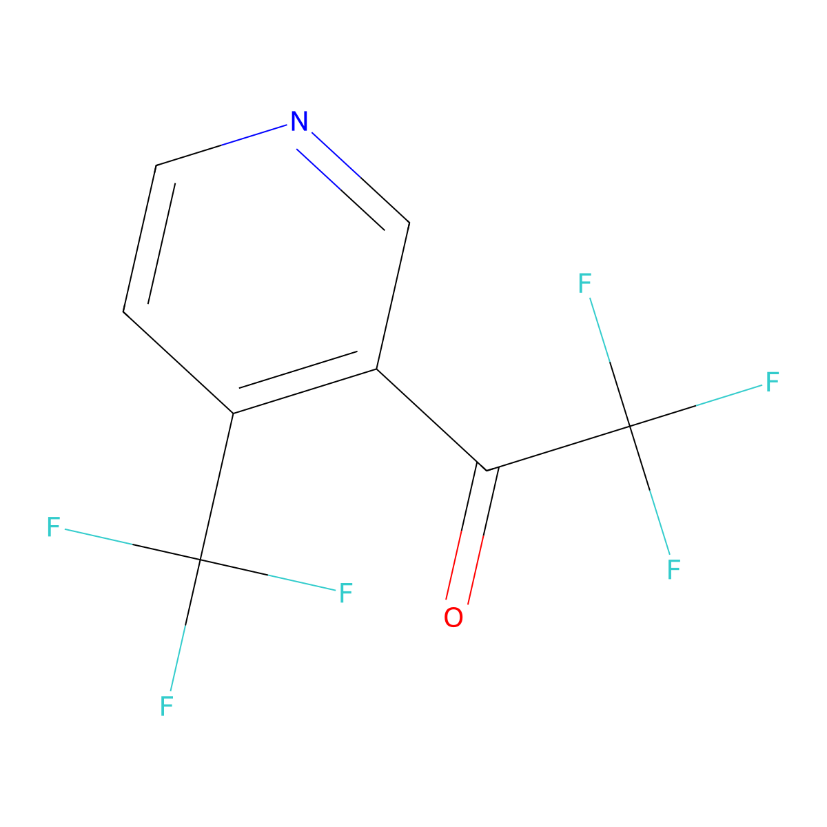 2,2,2-Trifluoro-1-[4-(trifluoromethyl)pyridin-3-yl]ethan-1-one molecular structure, CAS 1603120-37-1