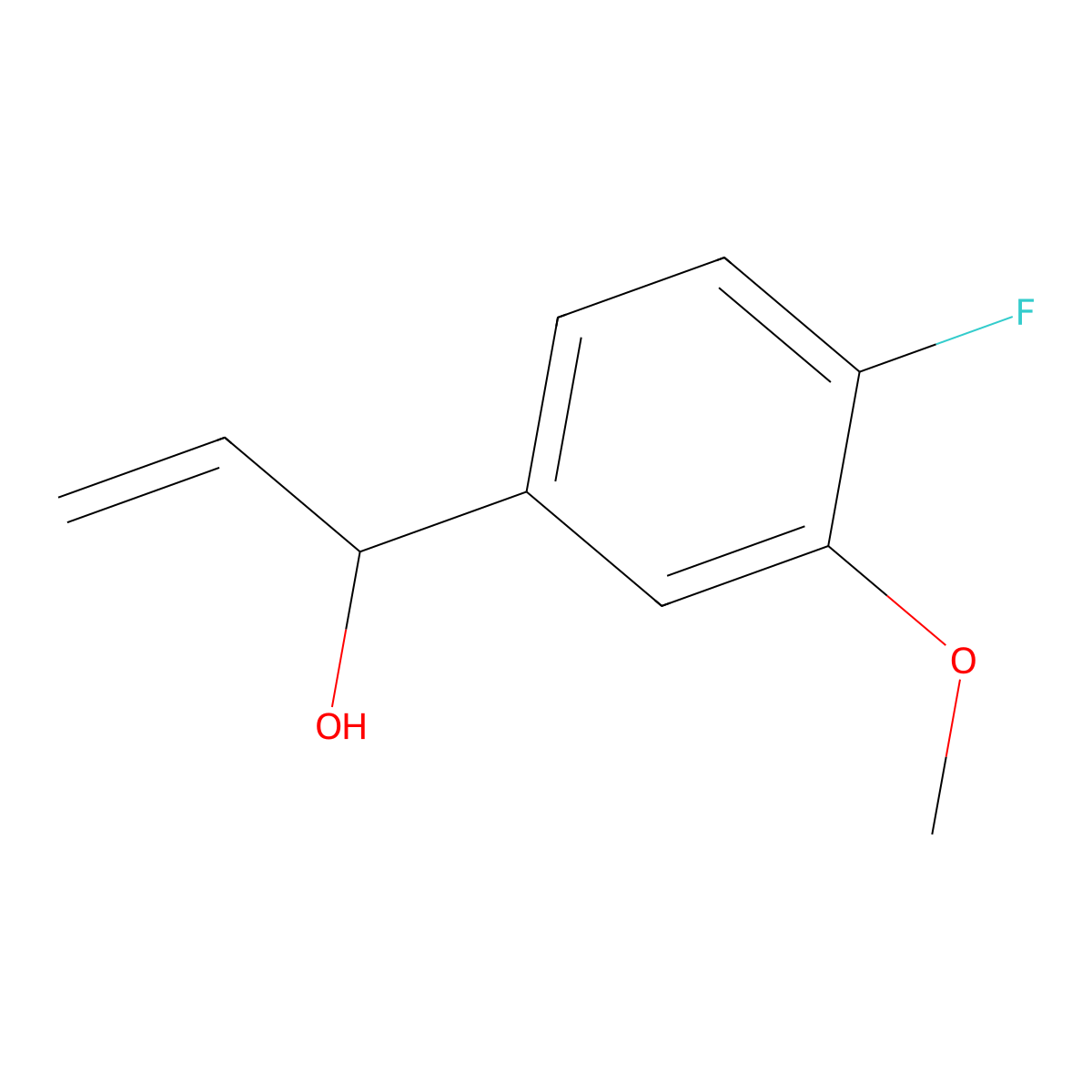 1-(4-Fluoro-3-methoxyphenyl)prop-2-en-1-ol molecular structure, CAS 1603125-91-2
