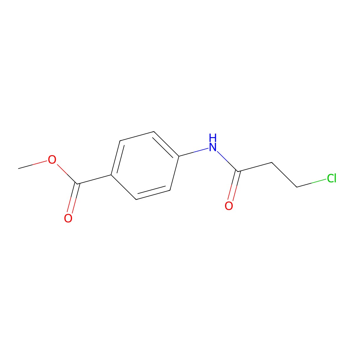 Methyl 4-[(3-chloropropanoyl)amino]benzoate molecular structure, CAS 160313-42-8