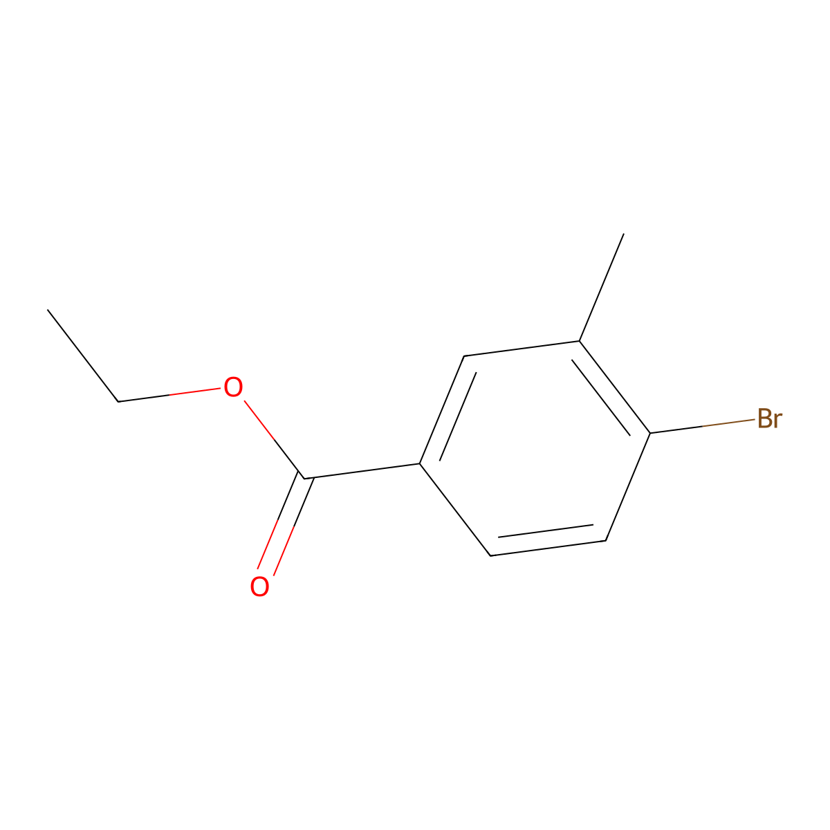 Ethyl 4-bromo-3-methylbenzoate molecular structure, CAS 160313-69-9