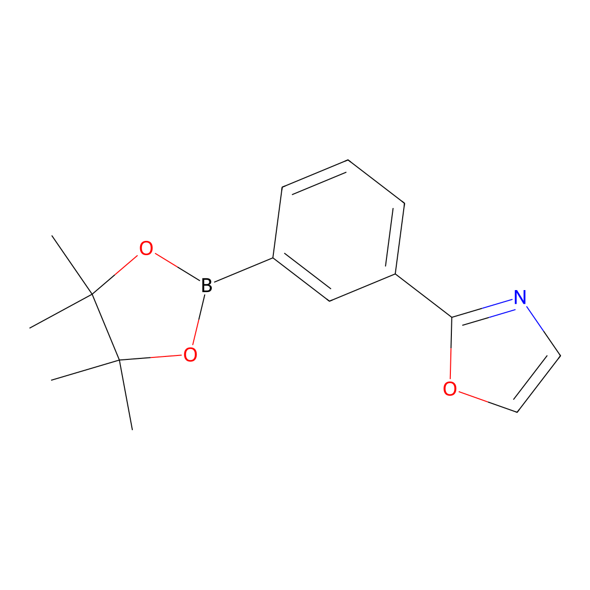 2-(3-(Tetramethyl-1,3,2-dioxaborolan-2-yl)phenyl)-1,3-oxazole molecular structure, CAS 1603136-79-3