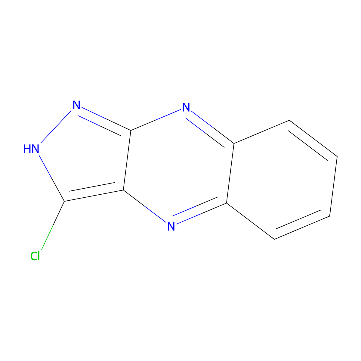 3-Chloro-1H-pyrazolo[3,4-b]quinoxaline molecular structure, CAS 160315-07-1
