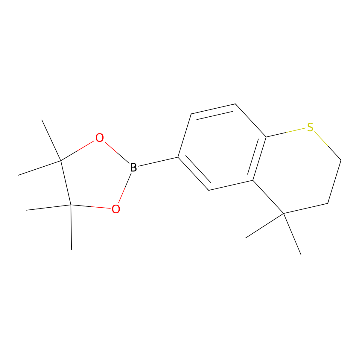 2-(4,4-Dimethylthiochroman-6-YL)-4,4,5,5-tetramethyl-1,3,2-dioxaborolane molecular structure, CAS 1603162-59-9