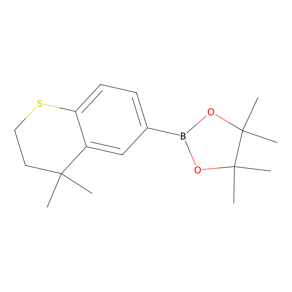 2-(4,4-Dimethylthiochroman-6-YL)-4,4,5,5-tetramethyl-1,3,2-dioxaborolane molecular structure, CAS 1603162-59-9