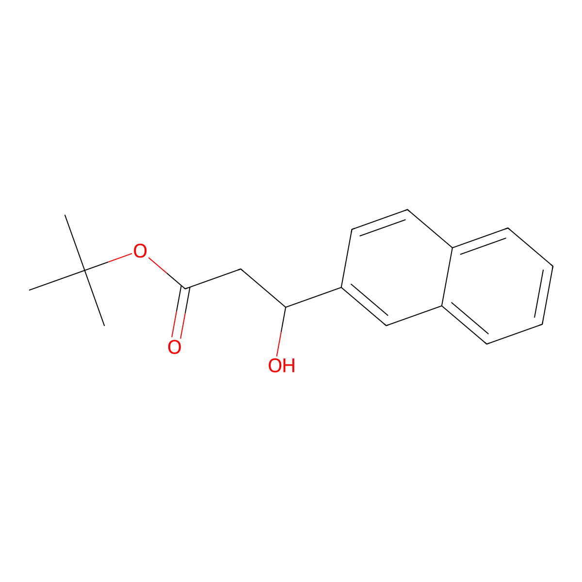 1,1-Dimethylethyl beta-hydroxy-2-naphthalenepropanoate molecular structure, CAS 160318-83-2
