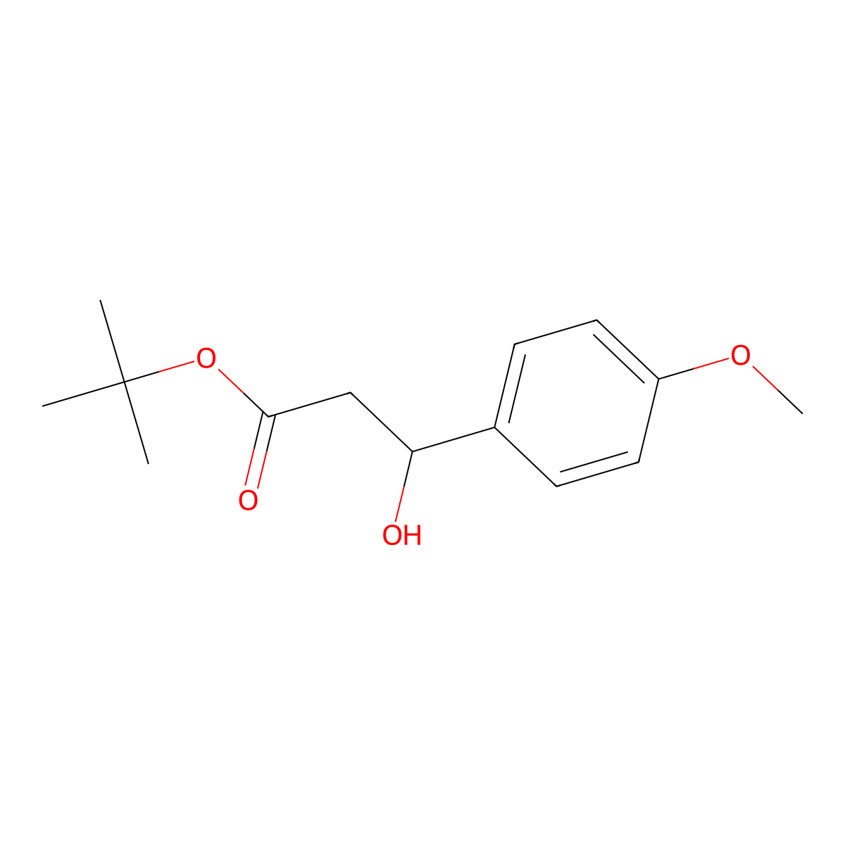 1,1-Dimethylethyl beta-hydroxy-4-methoxybenZenepropanoate molecular structure, CAS 160318-86-5