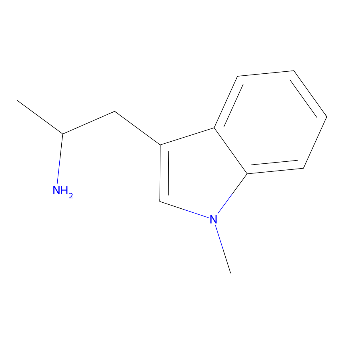 1-(1-methyl-1H-indol-3-yl)propan-2-amine molecular structure, CAS 16032-18-1