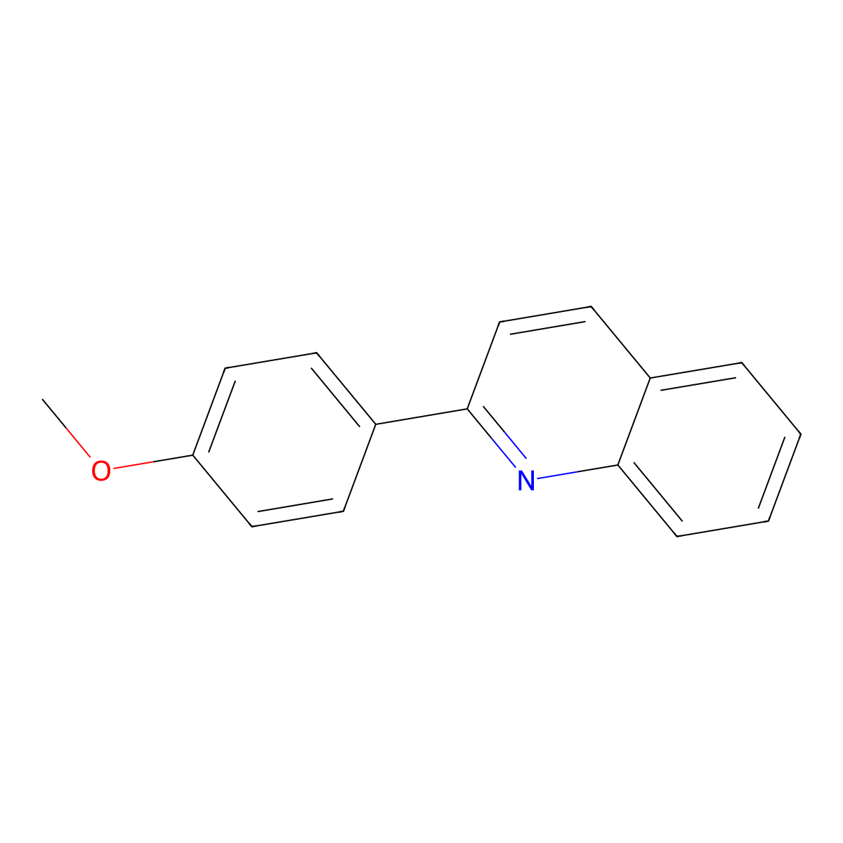2-(4-Methoxyphenyl)quinoline molecular structure, CAS 16032-40-9