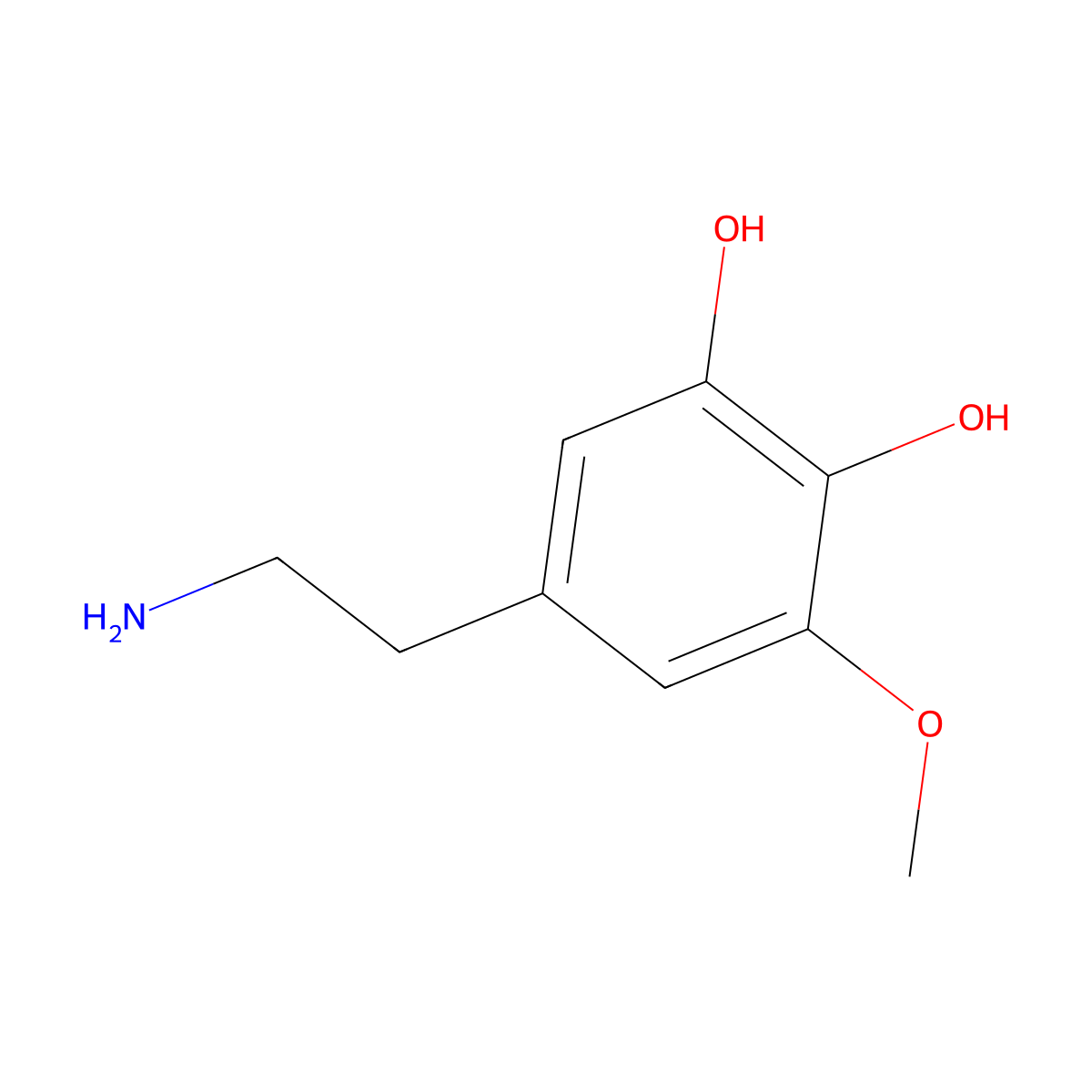 5-(2-Aminoethyl)-3-methoxybenzene-1,2-diol molecular structure, CAS 16032-86-3