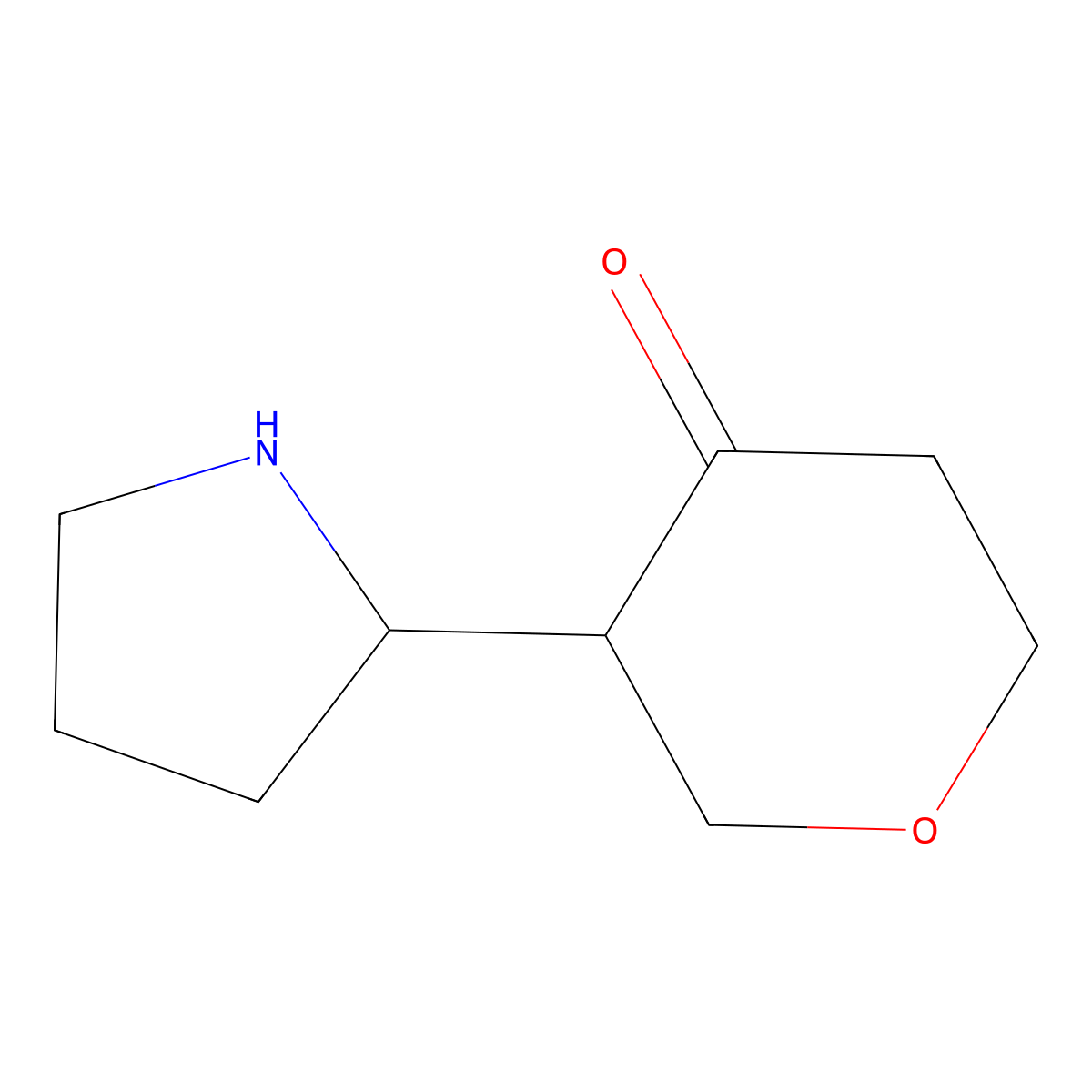 3-(Pyrrolidin-2-yl)oxan-4-one molecular structure, CAS 1603207-87-9