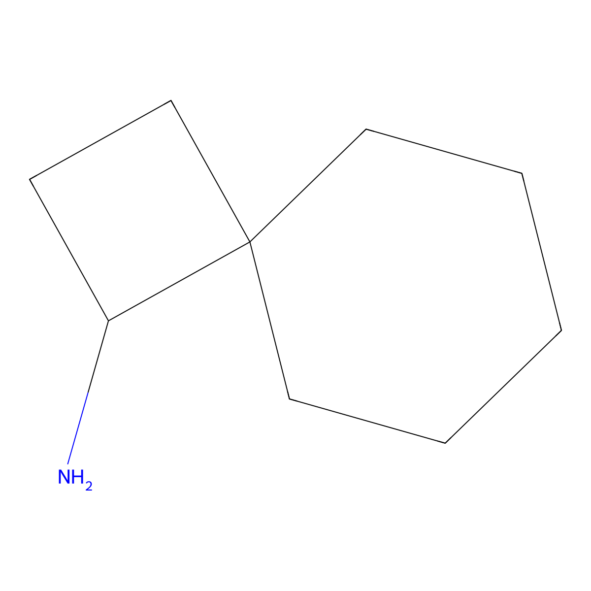Spiro[3.5]nonan-1-amine molecular structure, CAS 1603209-34-2