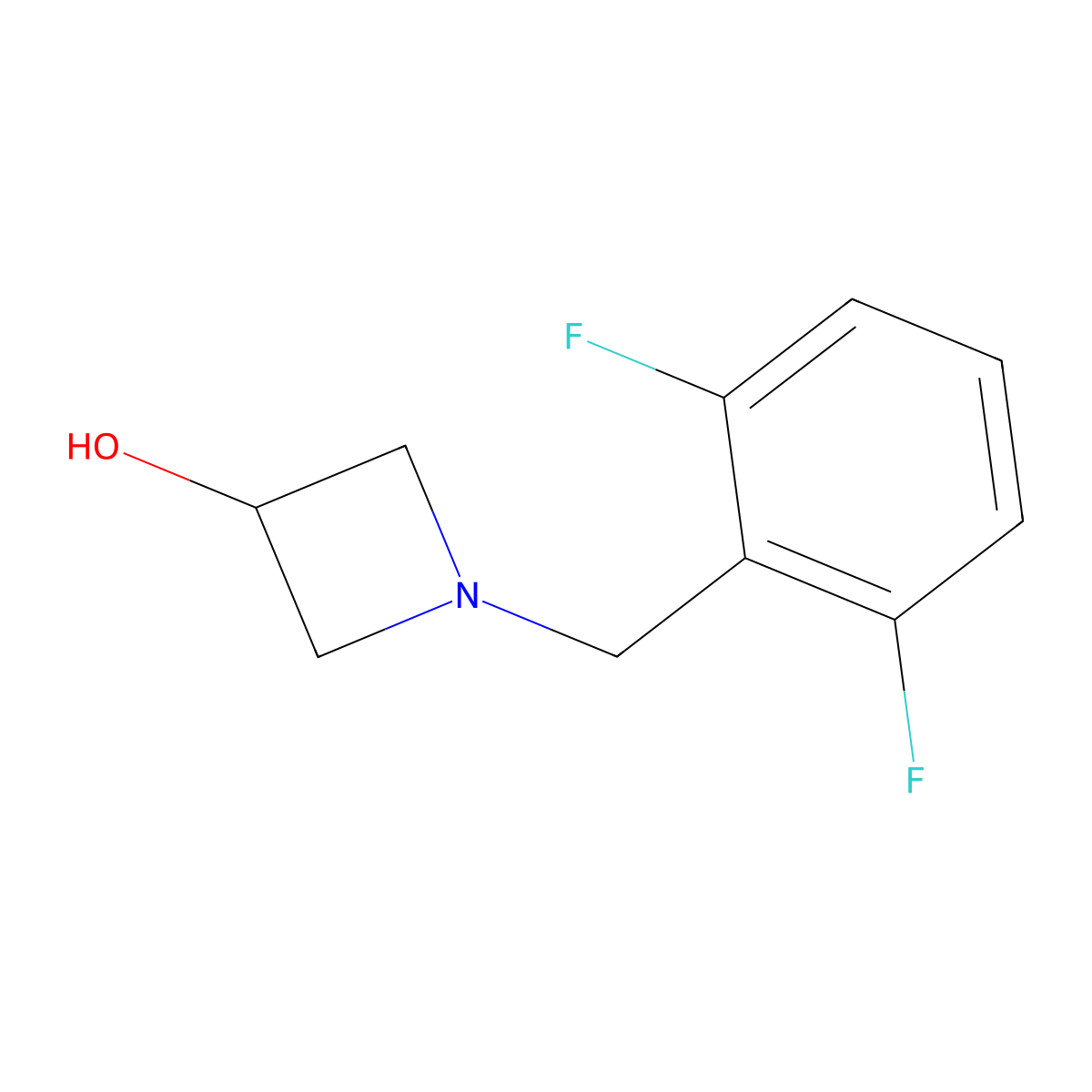 1-(2,6-Difluorobenzyl)azetidin-3-ol molecular structure, CAS 1603213-77-9