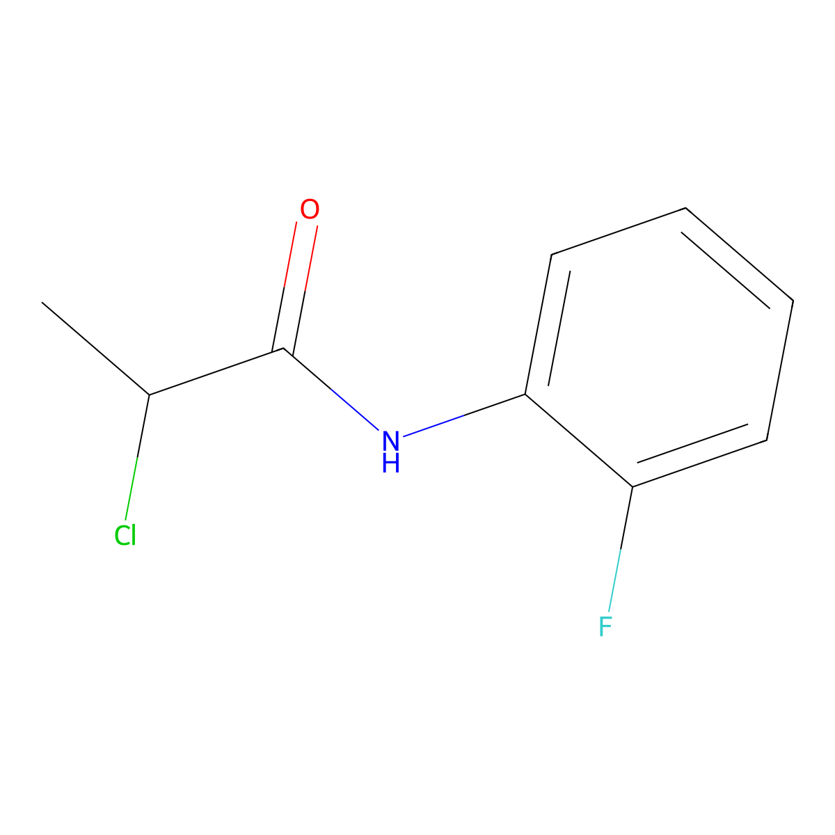 2-chloro-N-(2-fluorophenyl)propanamide molecular structure, CAS 160322-25-8