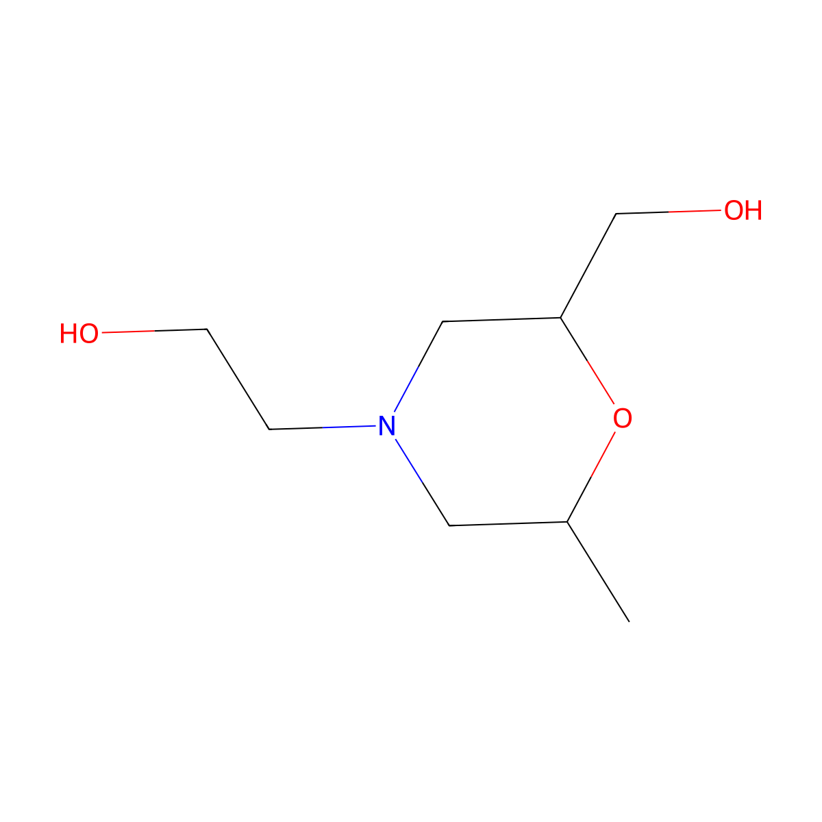 2-(2-(Hydroxymethyl)-6-methylmorpholin-4-yl)ethan-1-ol molecular structure, CAS 1603229-68-0
