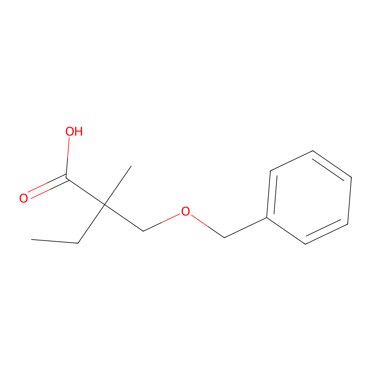 2-[(Benzyloxy)methyl]-2-methylbutanoic acid molecular structure, CAS 1603260-32-7