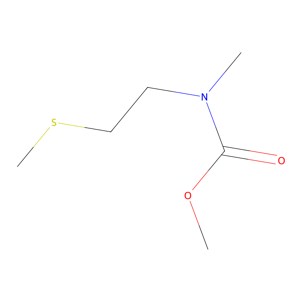 methyl N-methyl-N-(2-(methylsulfanyl)ethyl)carbamate molecular structure, CAS 1603297-08-0