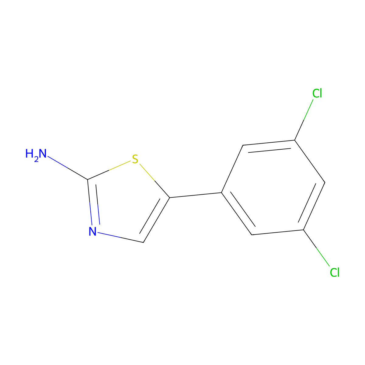 5-(3,5-Dichlorophenyl)thiazol-2-amine molecular structure, CAS 1603310-75-3