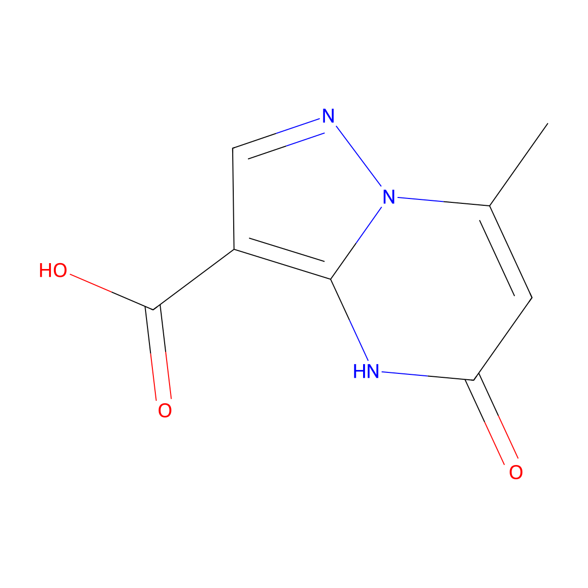 5-Hydroxy-7-methylpyrazolo[1,5-a]pyrimidine-3-carboxylic acid molecular structure, CAS 1603313-37-6