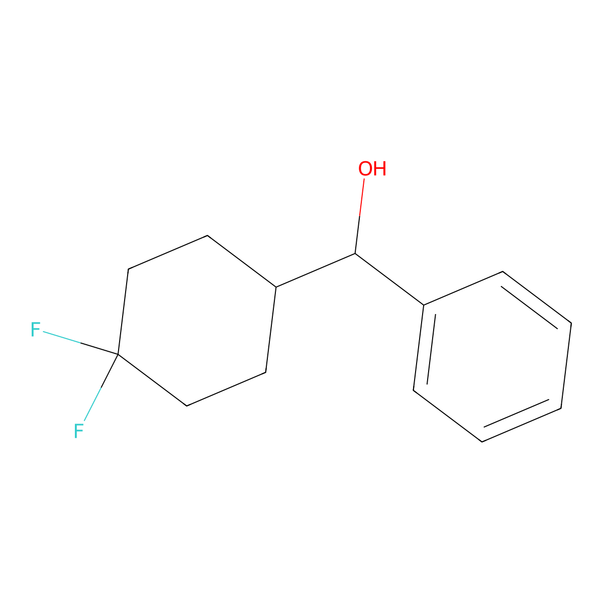 (4,4-Difluorocyclohexyl)(phenyl)methanol molecular structure, CAS 1603319-13-6