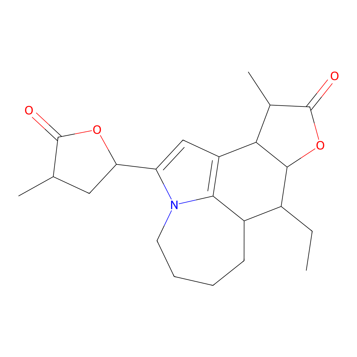 (9R,10R,11R,14S,15S)-10-ethyl-14-methyl-3-[(2S,4S)-4-methyl-5-oxooxolan-2-yl]-12-oxa-4-azatetracyclo[7.6.1.04,16.011,15]hexadeca-1(16),2-dien-13-one molecular structure, CAS 160333-27-7