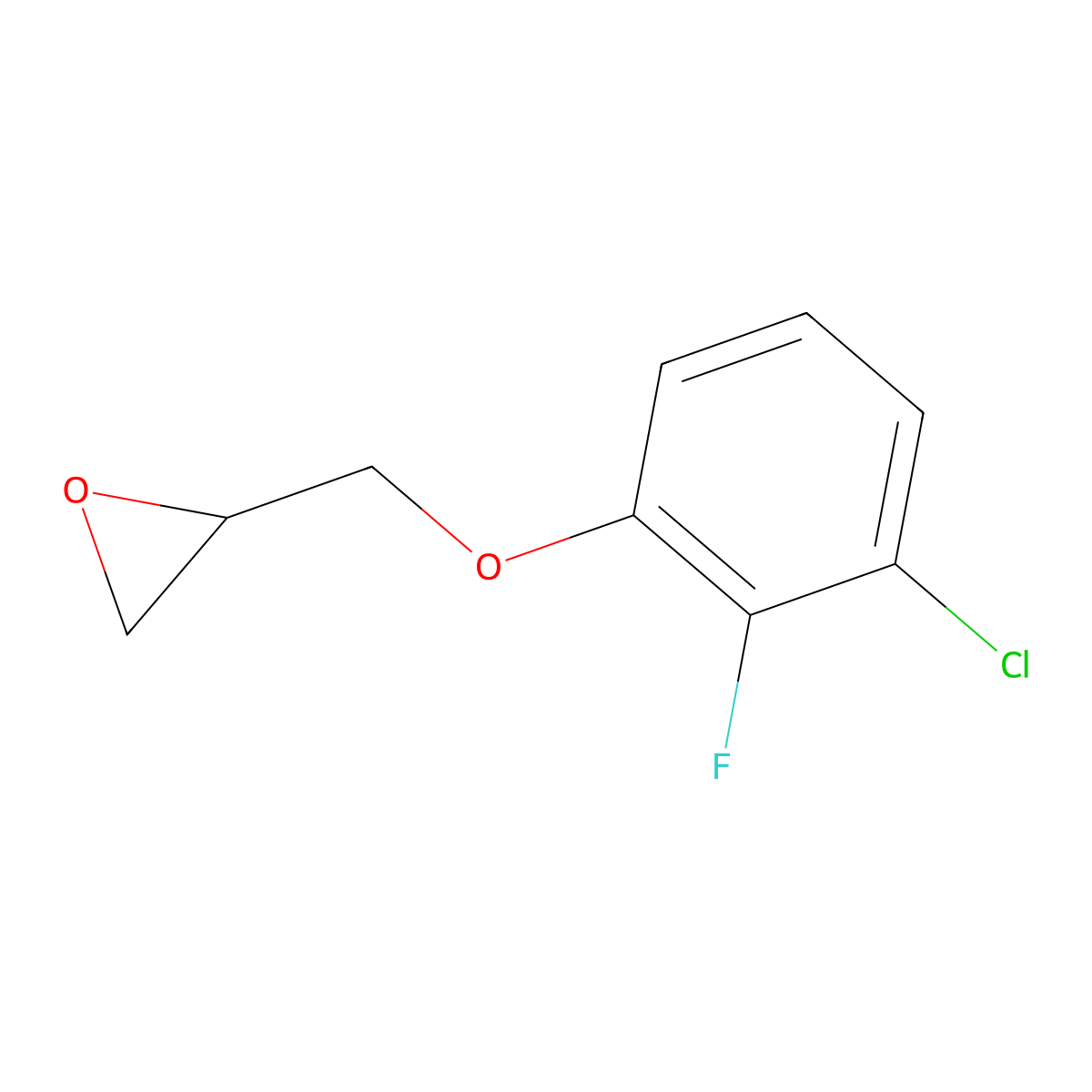 2-[(3-Chloro-2-fluorophenoxy)methyl]oxirane molecular structure, CAS 1603348-67-9