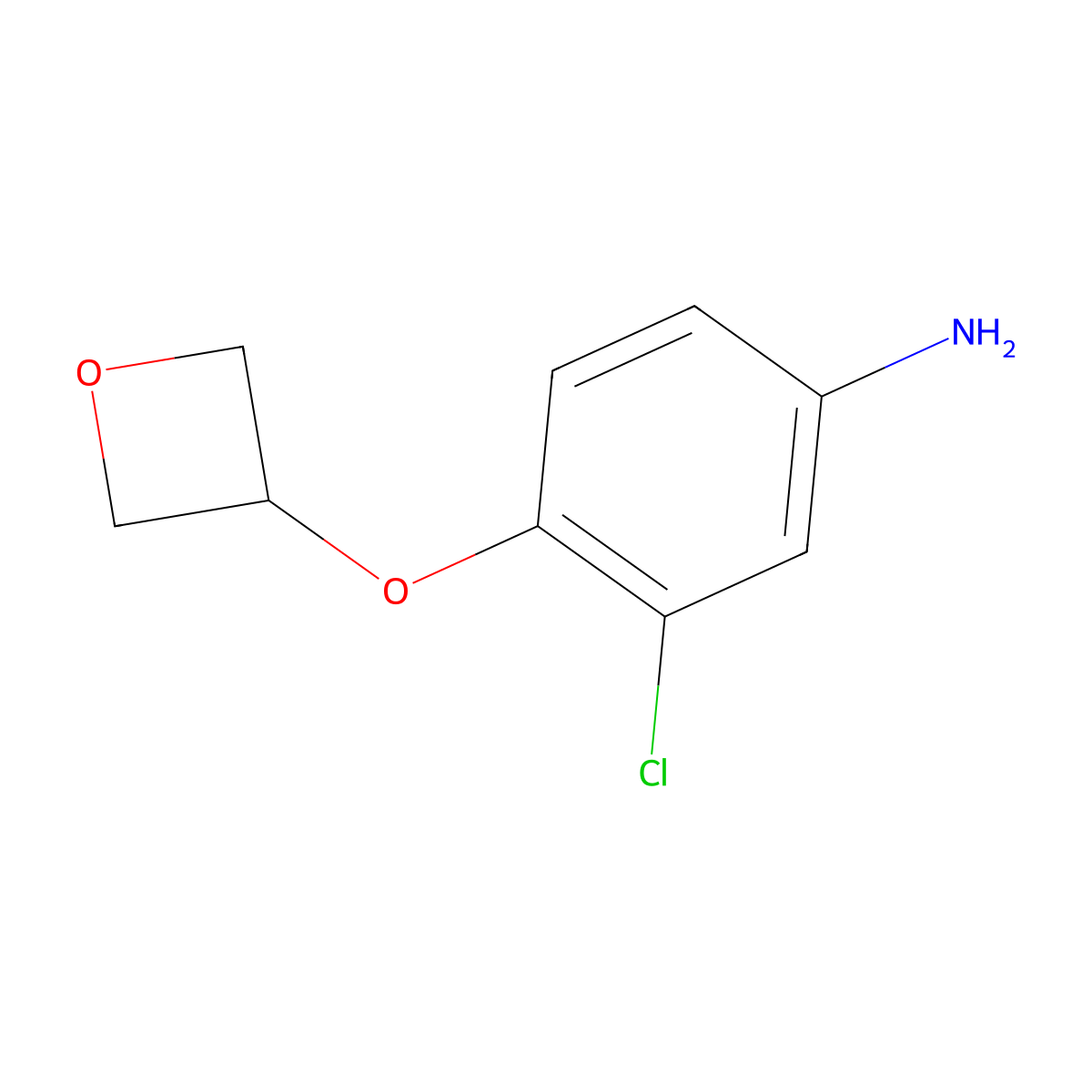 3-Chloro-4-(oxetan-3-yloxy)aniline molecular structure, CAS 1603352-74-4