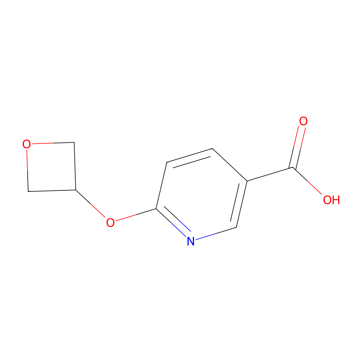 6-(Oxetan-3-yloxy)pyridine-3-carboxylic acid molecular structure, CAS 1603363-30-9