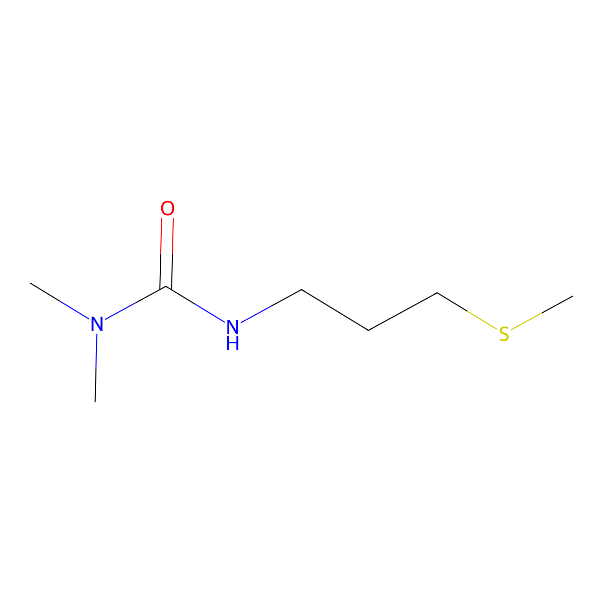 3,3-Dimethyl-1-(3-(methylsulfanyl)propyl)urea molecular structure, CAS 1603370-14-4
