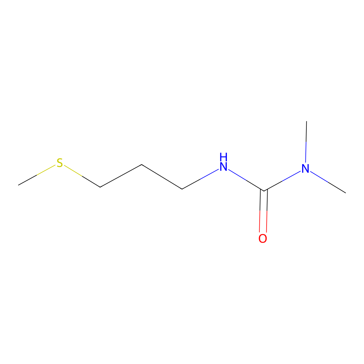 3,3-Dimethyl-1-(3-(methylsulfanyl)propyl)urea molecular structure, CAS 1603370-14-4