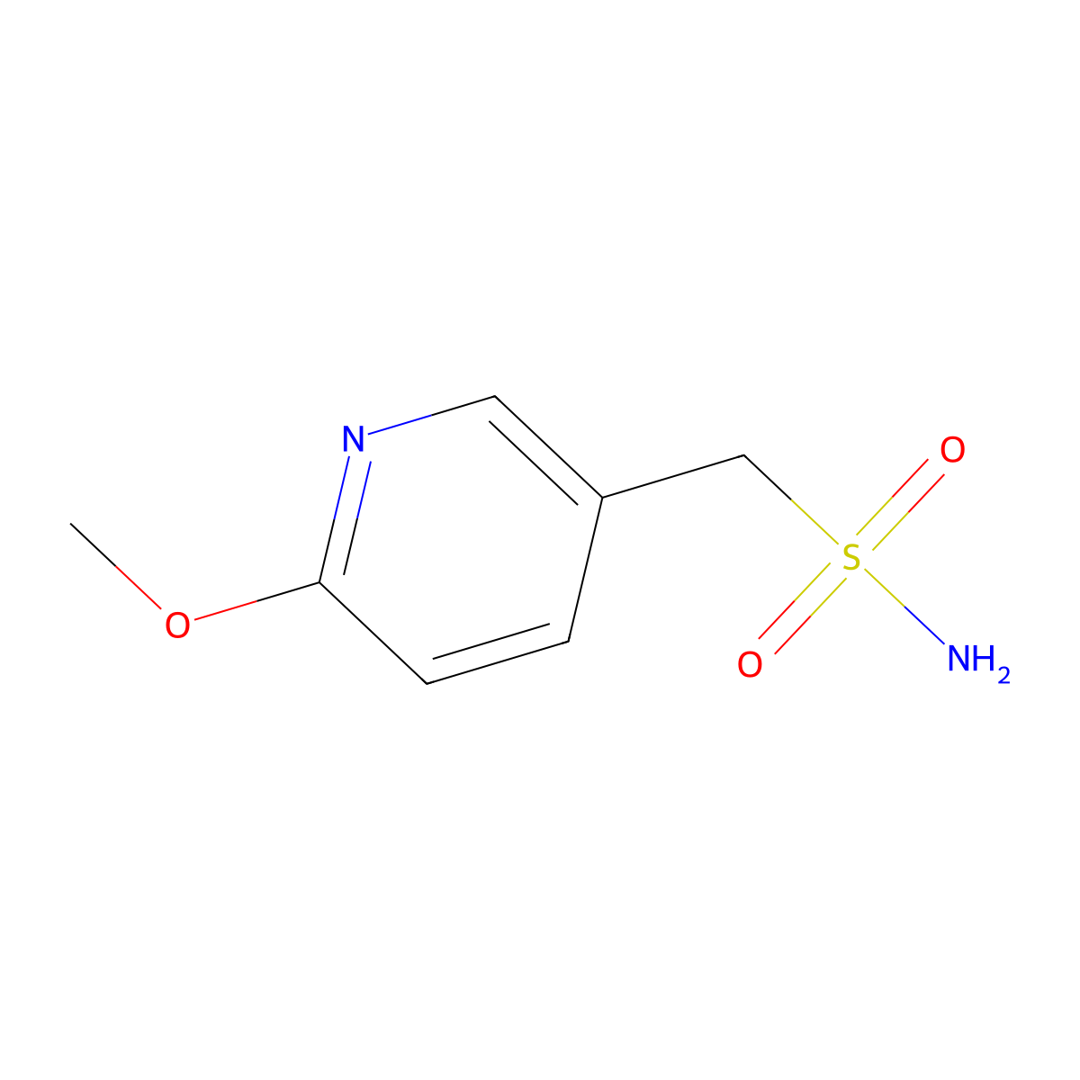(6-Methoxypyridin-3-yl)methanesulfonamide molecular structure, CAS 1603391-83-8