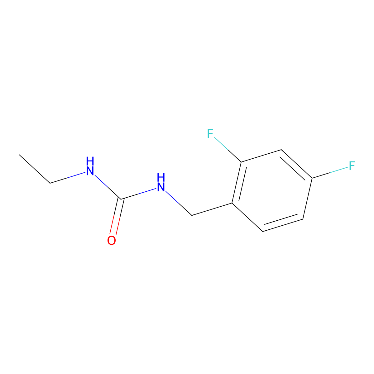 1-[(2,4-Difluorophenyl)methyl]-3-ethylurea molecular structure, CAS 1603398-92-0
