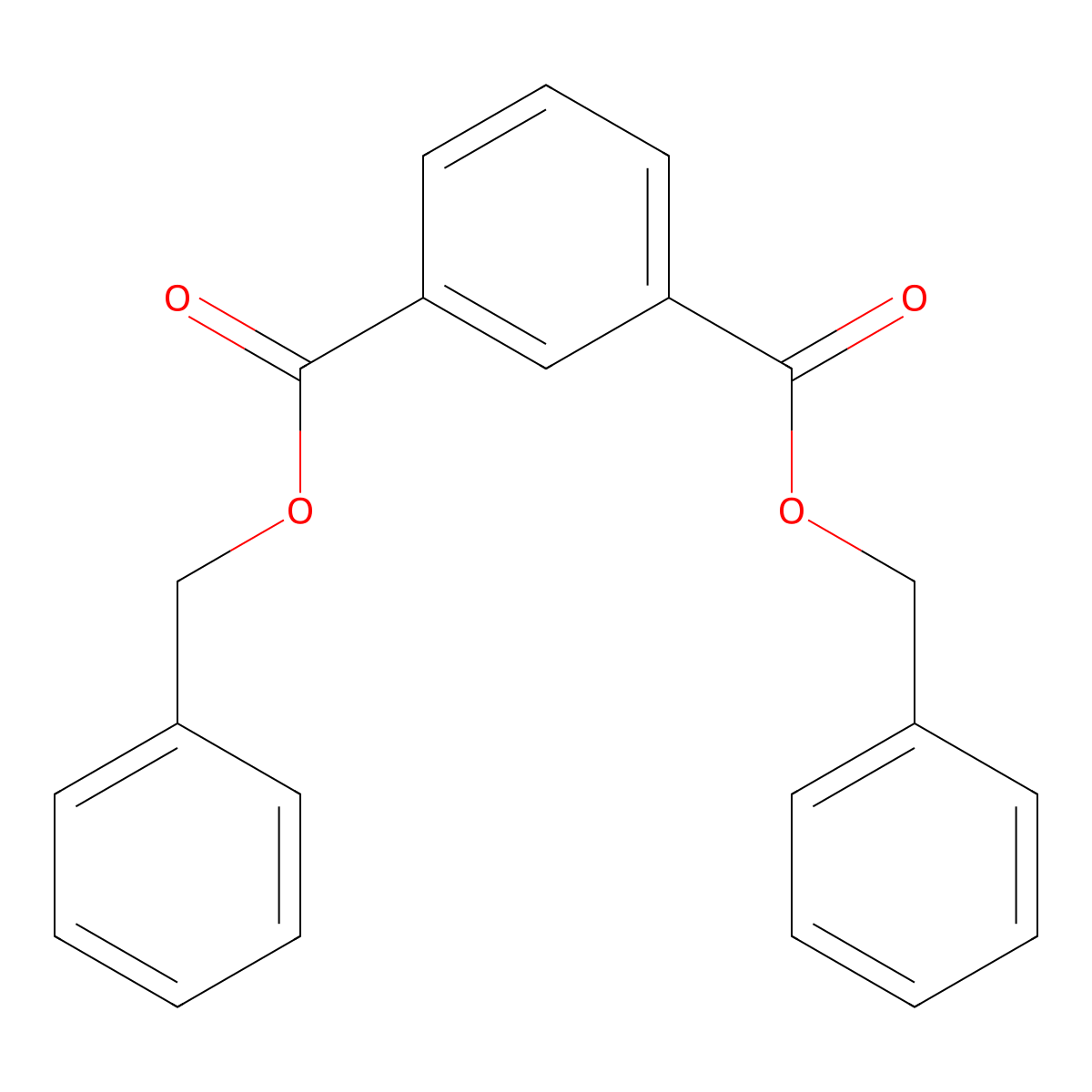 Dibenzyl benzene-1,3-dicarboxylate molecular structure, CAS 16034-14-3