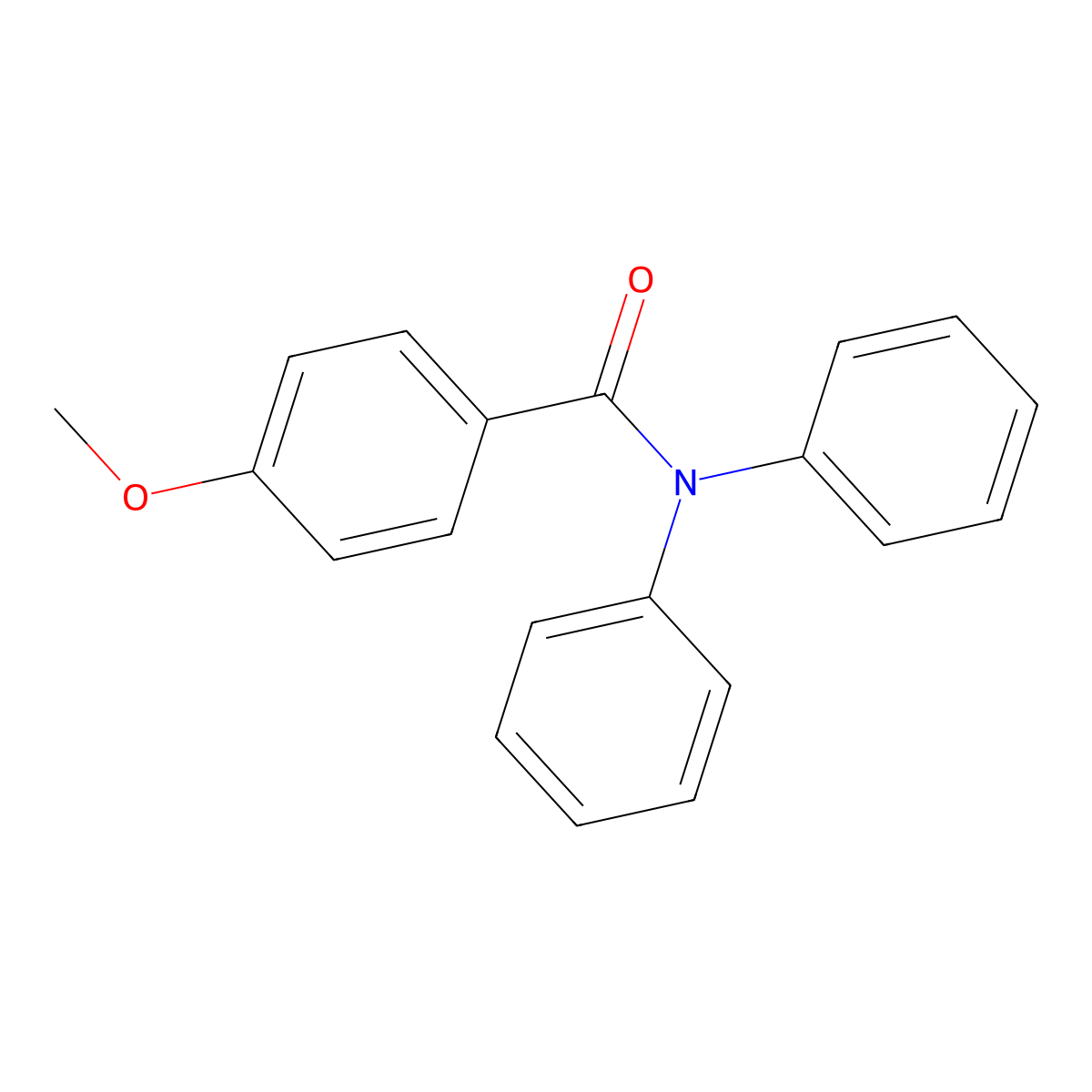 N,N-Diphenyl-4-methoxybenzamide molecular structure, CAS 16034-40-5