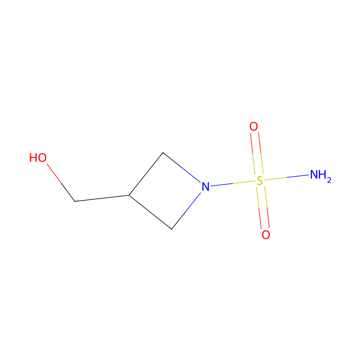 3-(Hydroxymethyl)azetidine-1-sulfonamide molecular structure, CAS 1603402-15-8